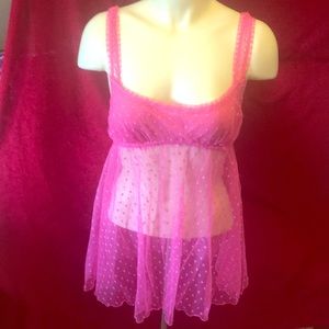 Size L Pink Polka Dot Victoria Secret Teddie